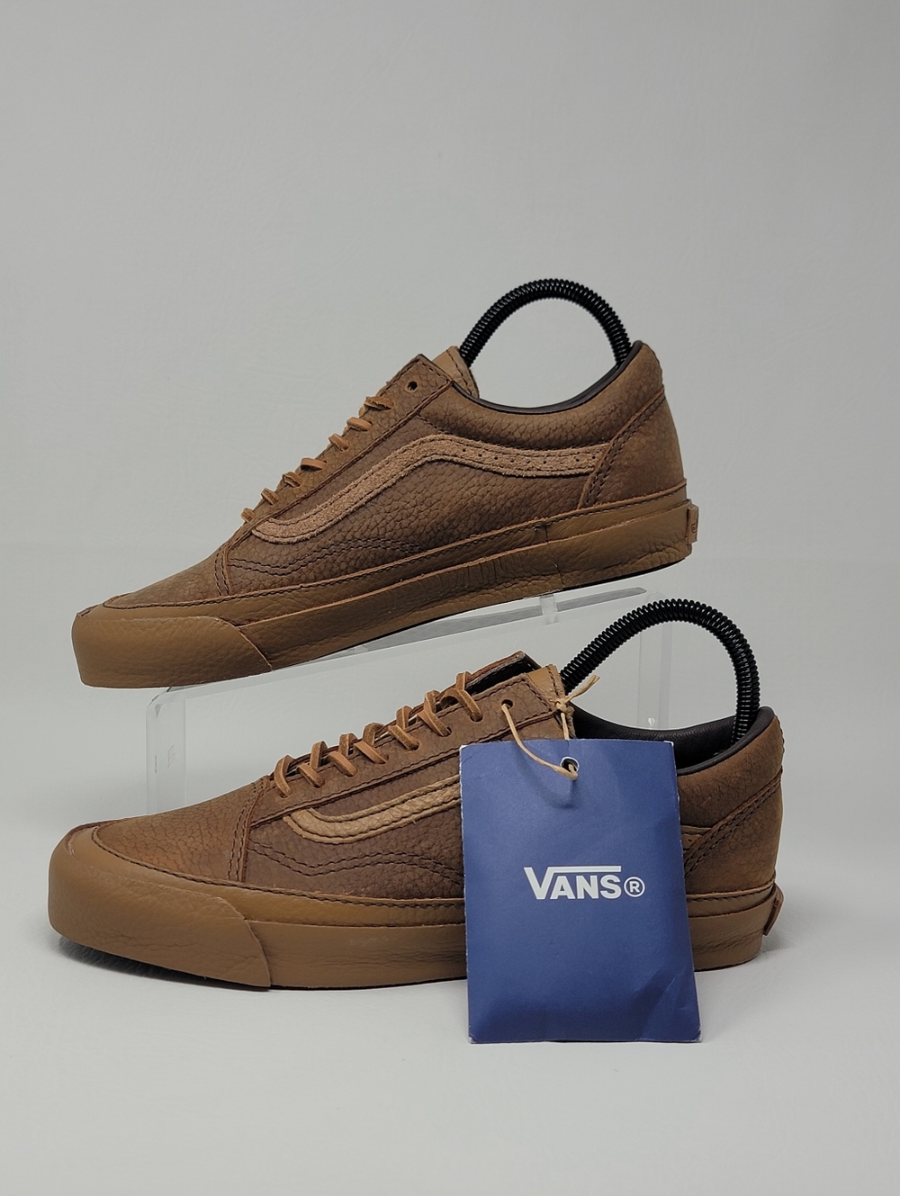 Vans Premium Old Skool Shoe Lifestyle Icon Leather Sneakers Men's Size 8 New - Picture 3 of 11